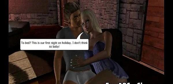  Yummy 3D cartoon blonde vixen getting fucked hard